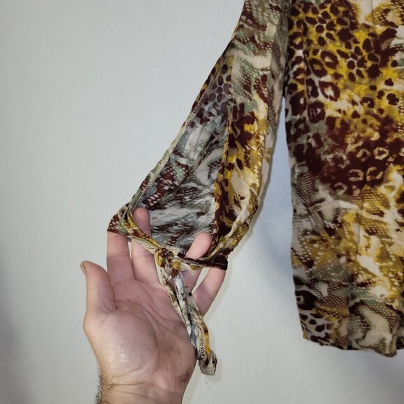 498. Est 1946 Long Sleeve Blouse Colcrful Sz L - Picture 3 of 9